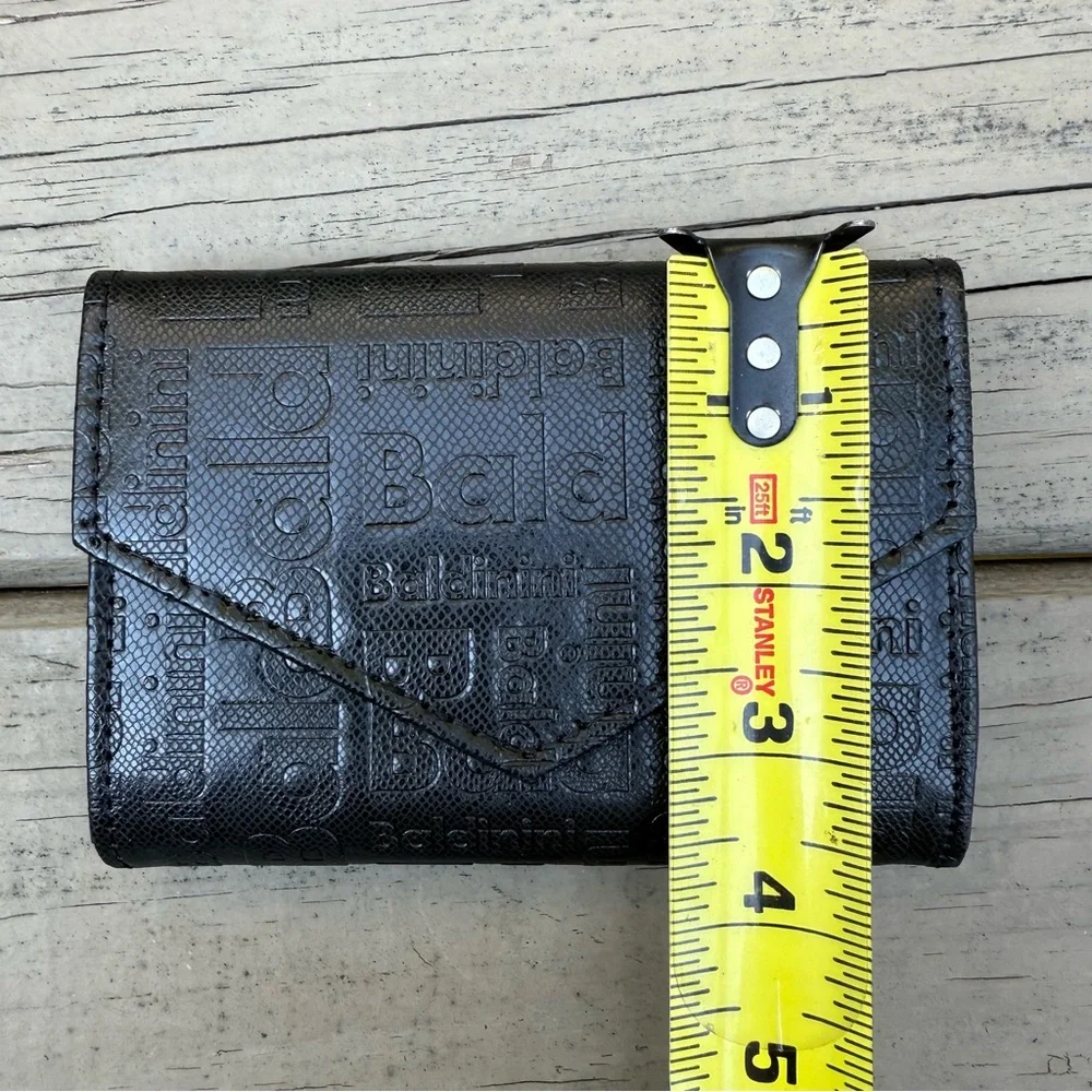 NIB Baldinini Embossed Bifold Wallet in Black
